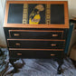 THE AFRICAN ASPECTS UPCYCLED - ONE-OFF FURNITURE ART “Echoes of Her” black, gold and copper bureau