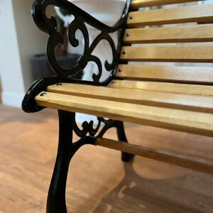 Fully Restored Cast Iron Garden Bench with Oiled Oak Slats