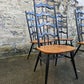 Set Of Four Ercol Batwing Dining Chairs Model Number 496 In Black Super Rare