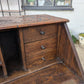 Antique Victorian tudor oak hand carved green man bureau dest chest drawers in