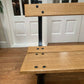 Black Cast Iron Very Heavy Garden Park Bench fully restored Oak Wood