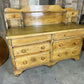 Antique Early Victorian Pine Housekeeper's Dresser Bank of Drawers, c 1840