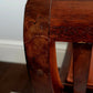 Vintage Carule Stool/Seat Indonesian Teak, Leather Padded Seat Cushion A Beauty!
