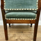 Armchair Antique French Style Walnut Upholstered Seat Carved Chair LOT 6286