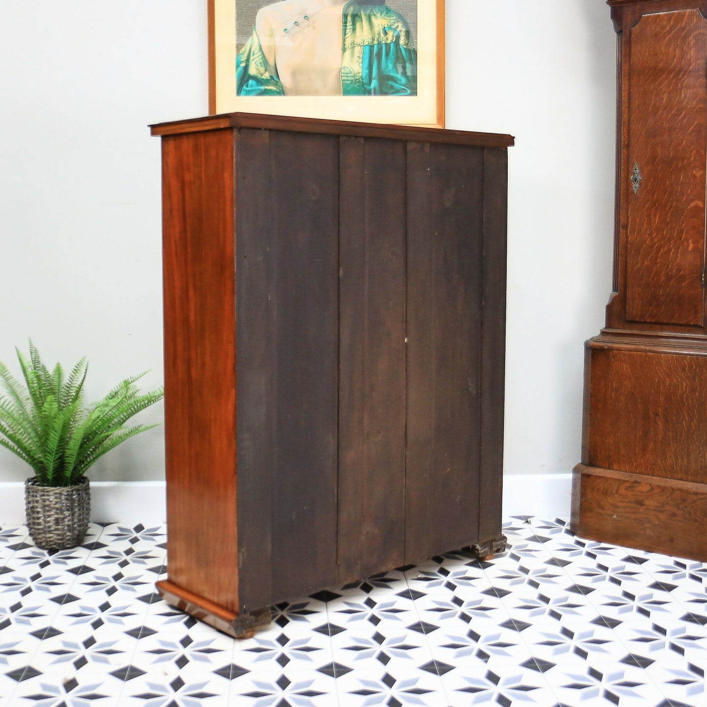 Antique Bookcase Victorian Glazed Bookcase Cabinet in Mahogany
