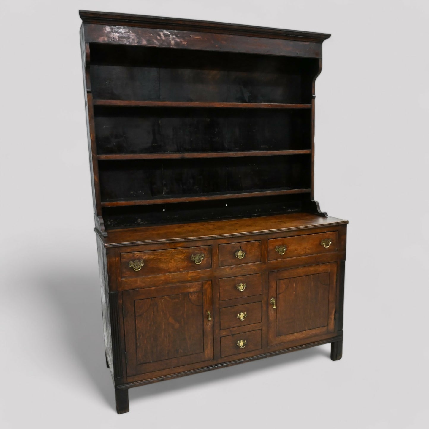 Georgian Oak Country Dresser Sideboard Shelves Drawers Cupboard FREE UK Delivery. SBR9825/2111D