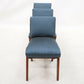 3 Retro Teak Chairs Blue/Teal Upholstery Scandinavian Style FREE UK Delivery. SBR8497/2710C