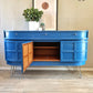 Luxurious Large Curved Sideboard, by Nathan in Lake Blue