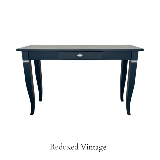 console table with drawer, large, blue, entry table, sideboard, work table