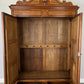 Wardrobe Antique French Mahogany Two Door Carved Mirrored Armoire LOT 6164