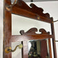 Vintage Oak Hall Coat Stand with Mirror & Storage