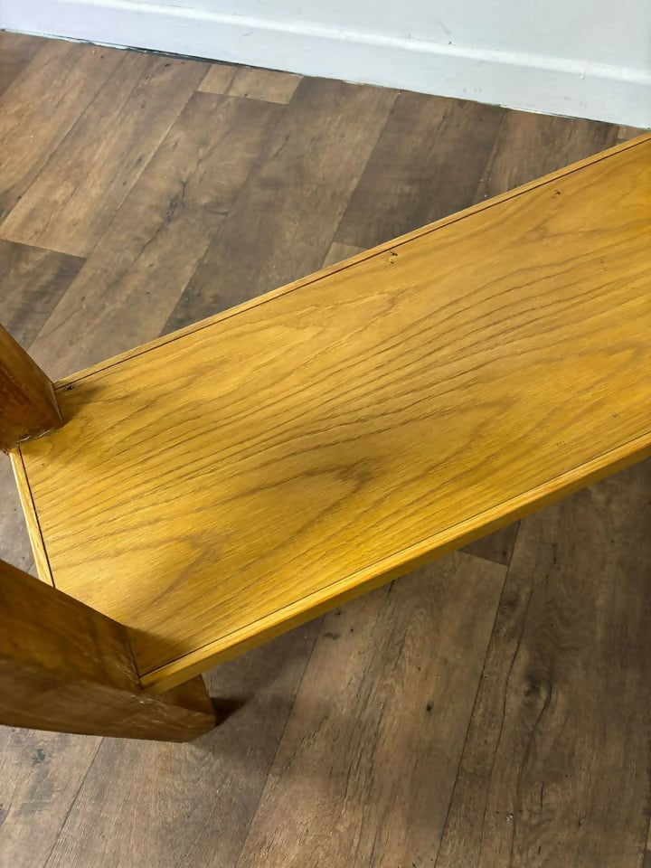 Modern Solid Oak Tall Console Table