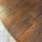 Large Oak Dropleaf Dining Table On Turned Legsc
