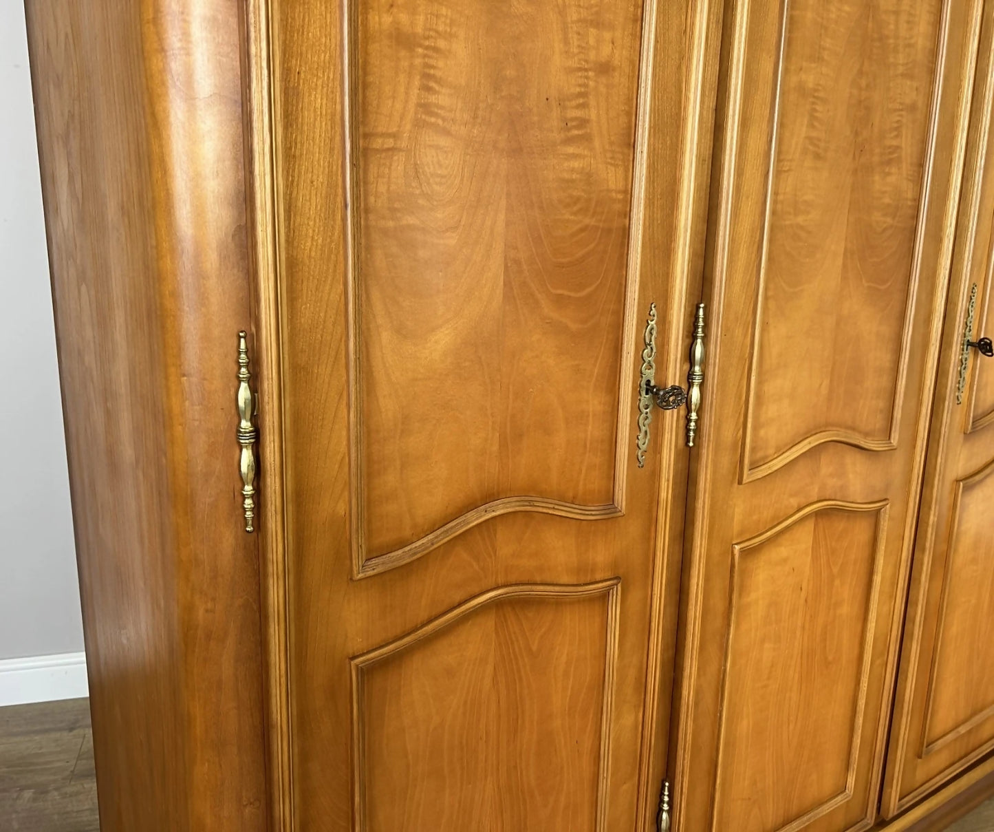 Wardrobe Vintage French Louis XVI Style Four Door Carved Armoire LOT 6079