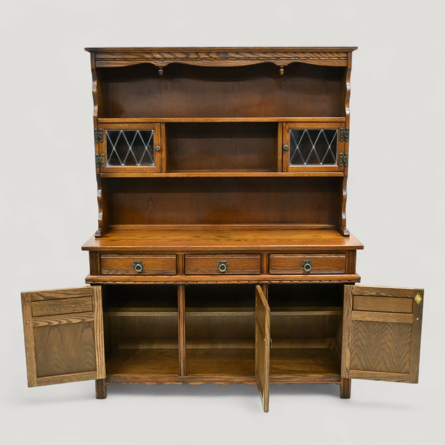 Old Charm Oak Dresser In Tudor Brown 4ft 6" Wide Door & Drawer FREE UK Delivery*. SBR10919/0909E