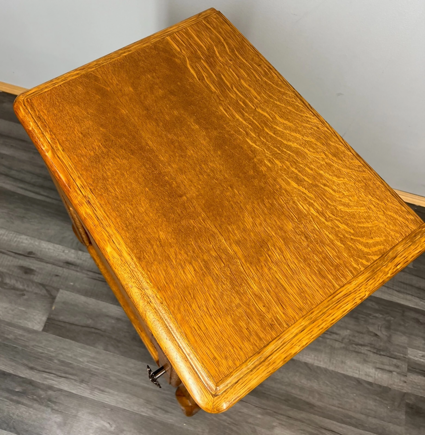 Pair of Bedside Tables Vintage French Oak Cabinets Carved Nightstands LOT 3726