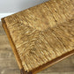 Footstool Vintage French Louis Style Oak Table Rush Seat Carved Stool LOT 6213