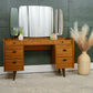 Mid Century Teak Dressing Table with Mirrors - Lebus Link - 1960s