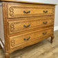 Chest of Drawers Vintage French Louis Oak 3 Drawers Carved Cabinet LOT 6254