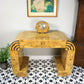 Art Deco Style Walnut Console Table Desk or Dressing Table with Drawer