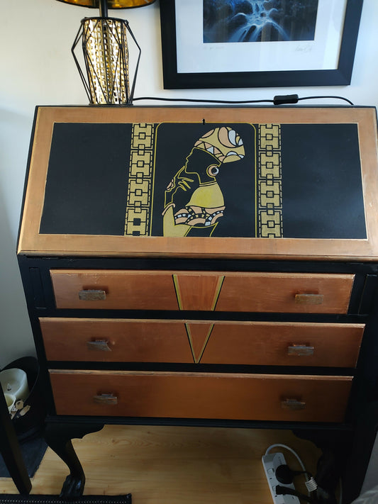 ONE OF A KIND “Echoes of Her” black, gold and copper bureau