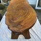 Natural elm slab coffee table