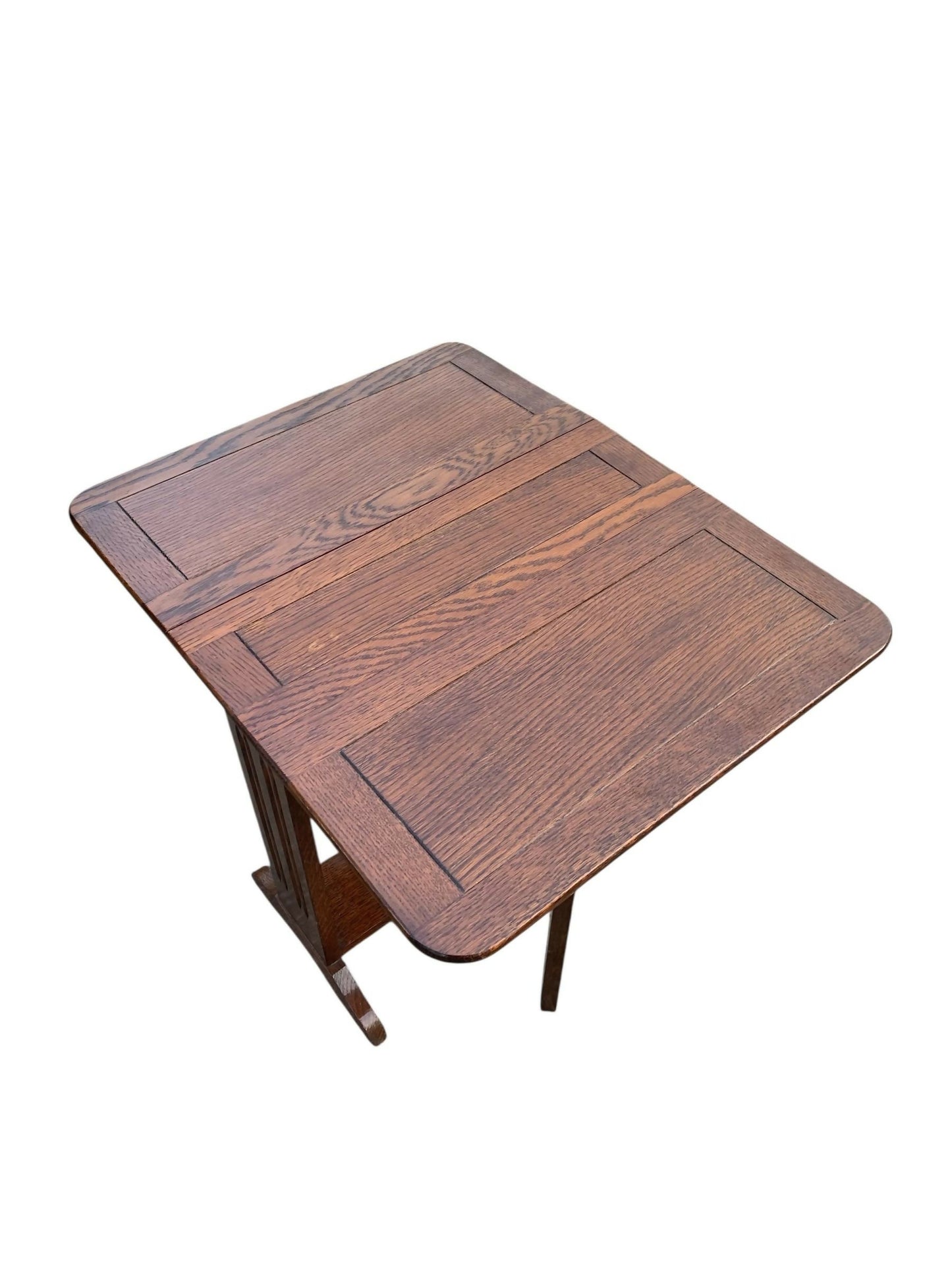 Art Deco Oak Drop-Leaf small side table