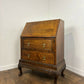 Early 20th Century Oak Bureau with Fitted Interior & Carved Base