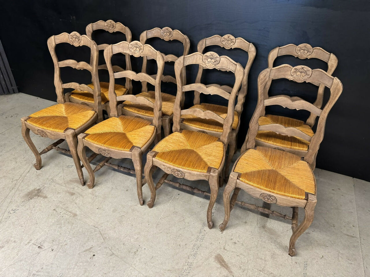 Set 8 French Farmhouse Chairs