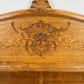 Bed Vintage French Louis XVI Oak Double Bed Frame Carved Headboard LOT 3667