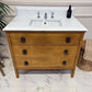 Traditional Wooden Bathroom Vintage Vanity Unit - Elizabeth I