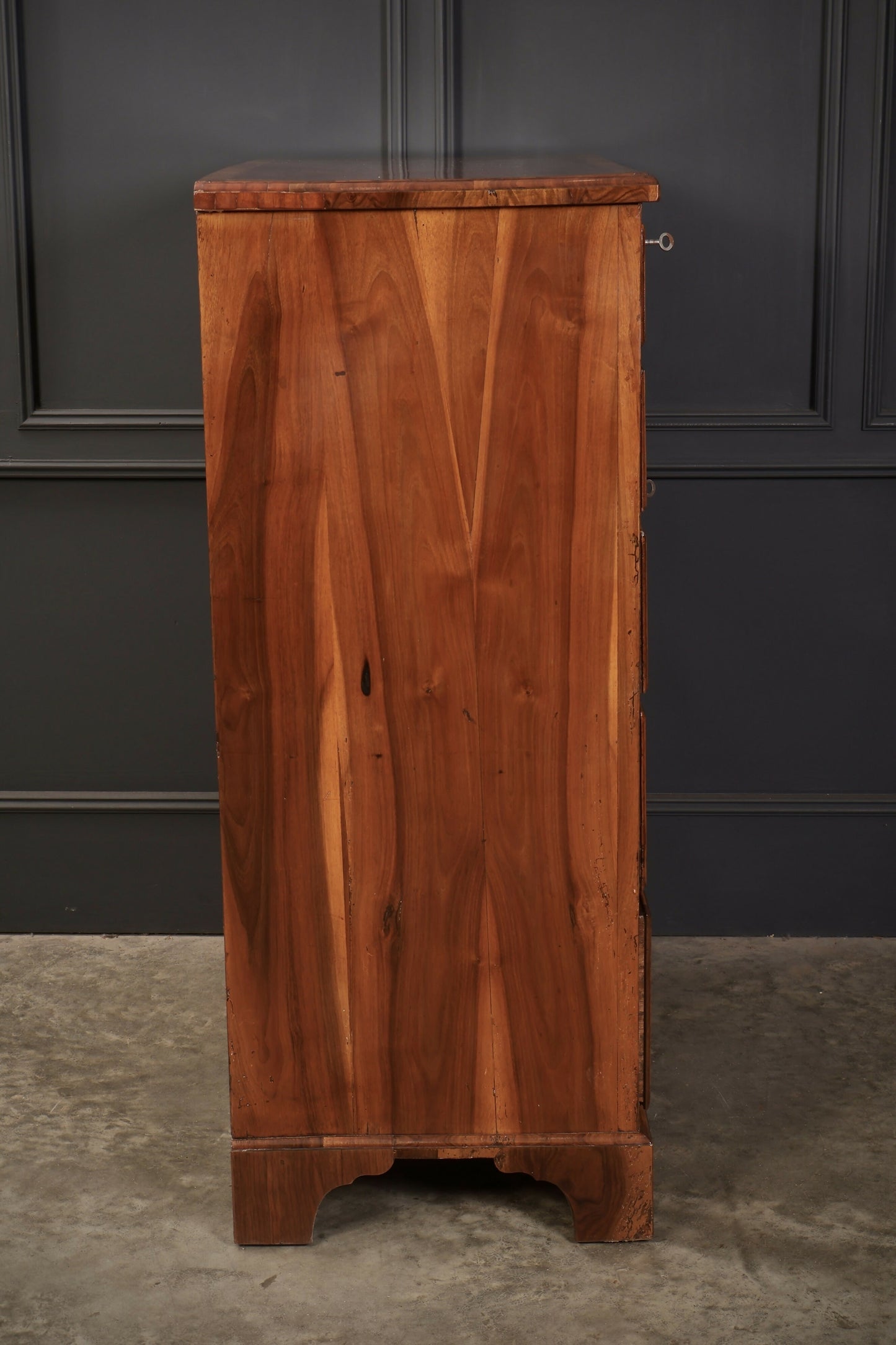 George III Walnut Art Deco Chest Of Drawers