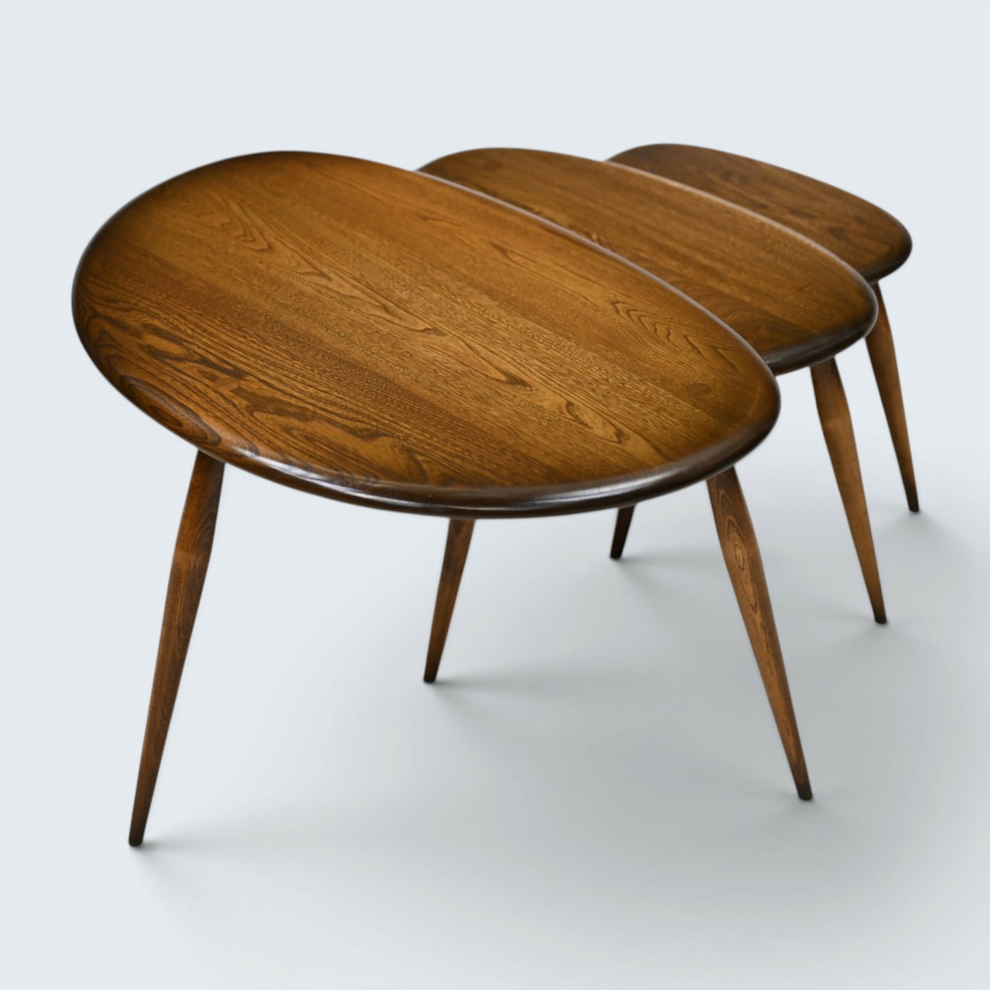 Ercol Pebble Nest Of Tables Ercol's 1970/80s Badge Golden Dawn Free UK Delivery