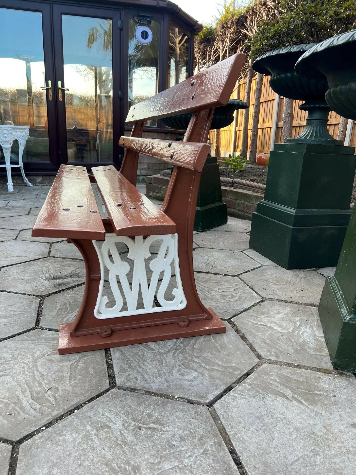 Original GWR Vintage Platform Bench – Vintage Railway Seating 178cm