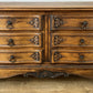Chest of Drawers Vintage French Louis Oak 6 Drawers Carved Cabinet LOT 6263