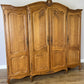 Wardrobe Vintage French Louis XVI Style Oak Four Door Carved Armoire LOT 6398