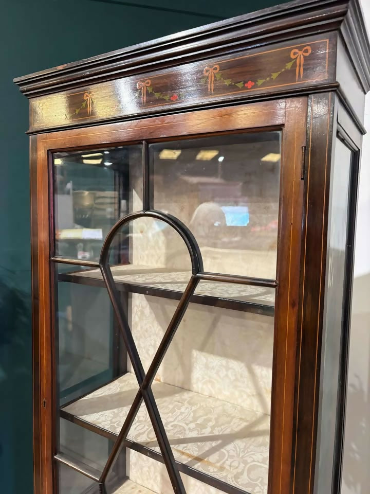 Edwardian Astral Glazed Mahogany Display Cabinet