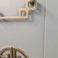 Restored Oriental Chinoiserie Style Cabinet in Modern Greeney Grey