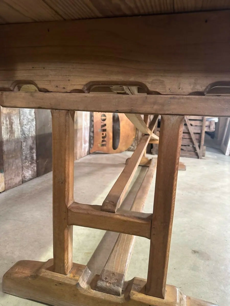 Antique French Convent Refectory Dining Table, c 1800. L219