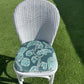 Lloyd loom early 21st century dining or accent chair. Off white with choice of fabric