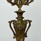 Candelabra Antique French Style Brass Marble Five Arm Candle Holder LOT 6488