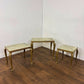 Mid-Century Italian Style Gilt Metal & Onyx Nest of Three Tables