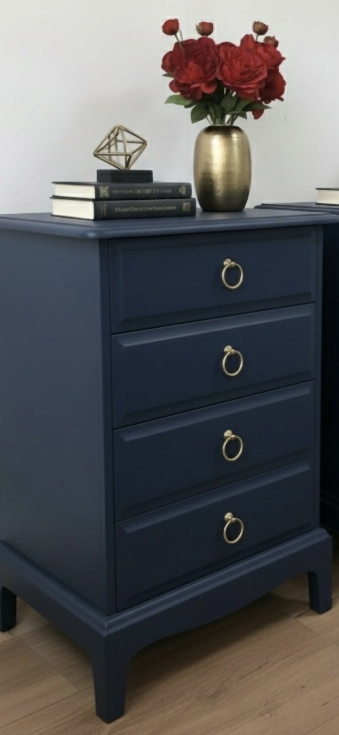 Stag minstrel navy bedside cabinets