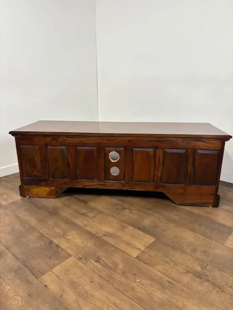 Contemporary Mahogany Flat TV Stand / Media Unit