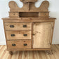 Antique Victorian Pine Sideboard, Rustic Chiffonier, Vintage Dresser, Old Patina Storage Cabinet, English Country Farmhouse Furniture