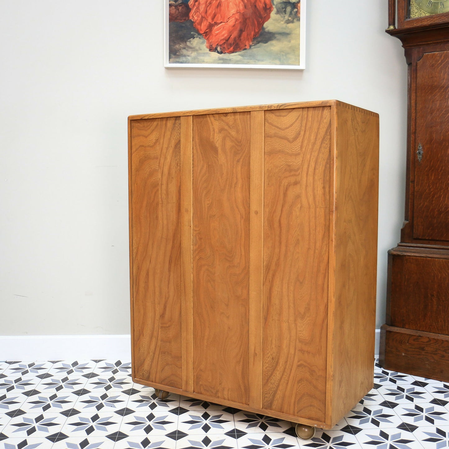 Ercol Windsor Blonde Drinks Cocktail Cabinet Bureau in Elm Model 469