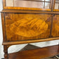 Large Edwardian Inlaid Walnut Bow Front Display Cabinet