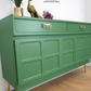 Refinished Mid Century Bright Green Nathan Sodeboard, drinks cabinet, TV stand, media unit