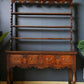 Late Georgian Early Vintage Victorian Welsh Dresser Solid Oak Brass Bail Pulls