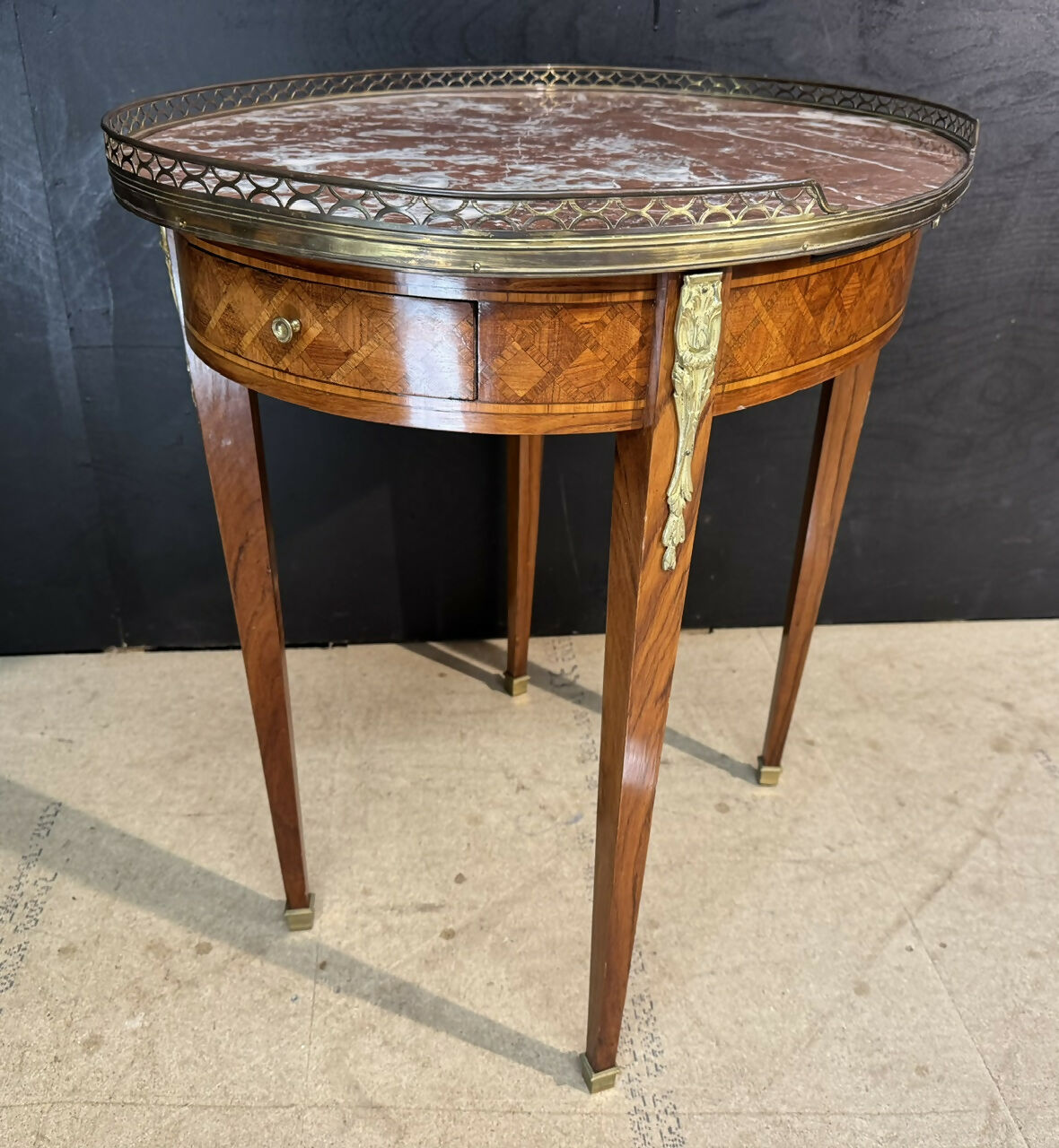 French Oval Lamp Table